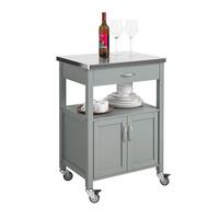 KÜCHENWAGEN Grau - Grau, Holzwerkstoff (60/90/45cm) - SoBuy