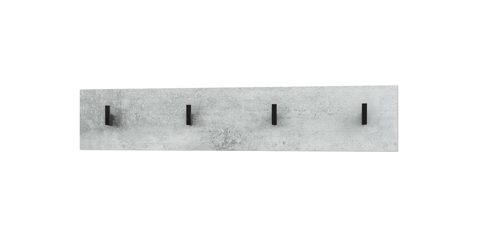 GARDEROBENPANEEL Linea Beton Oxid Optik - Hellgrau, Holzwerkstoff (72/14.5/3.5cm) - Vladon