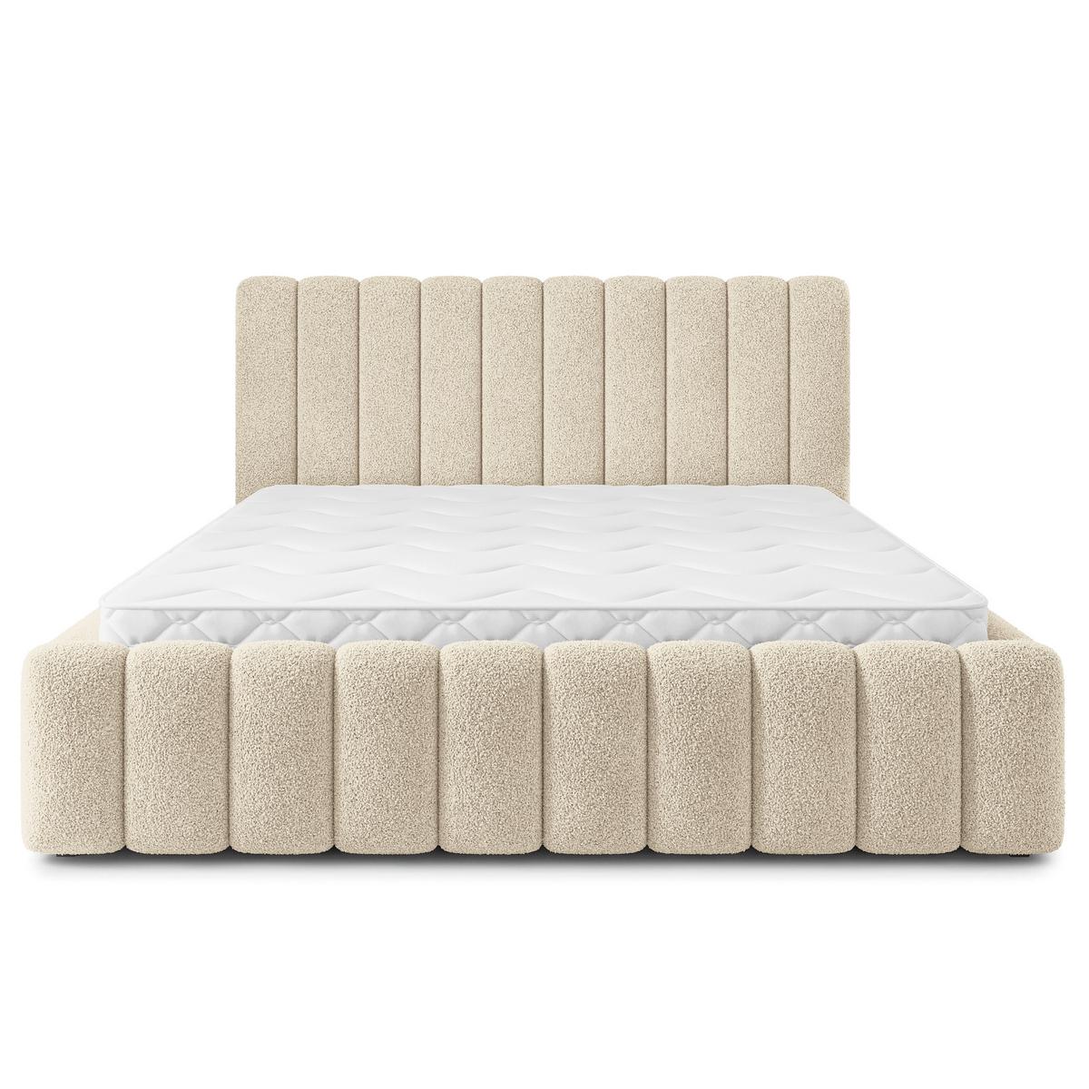 POLSTERBETT DINESE Q 160x200 cm mit Bettkästen - Creme - Creme, Holz (160/200cm) - MASSENO