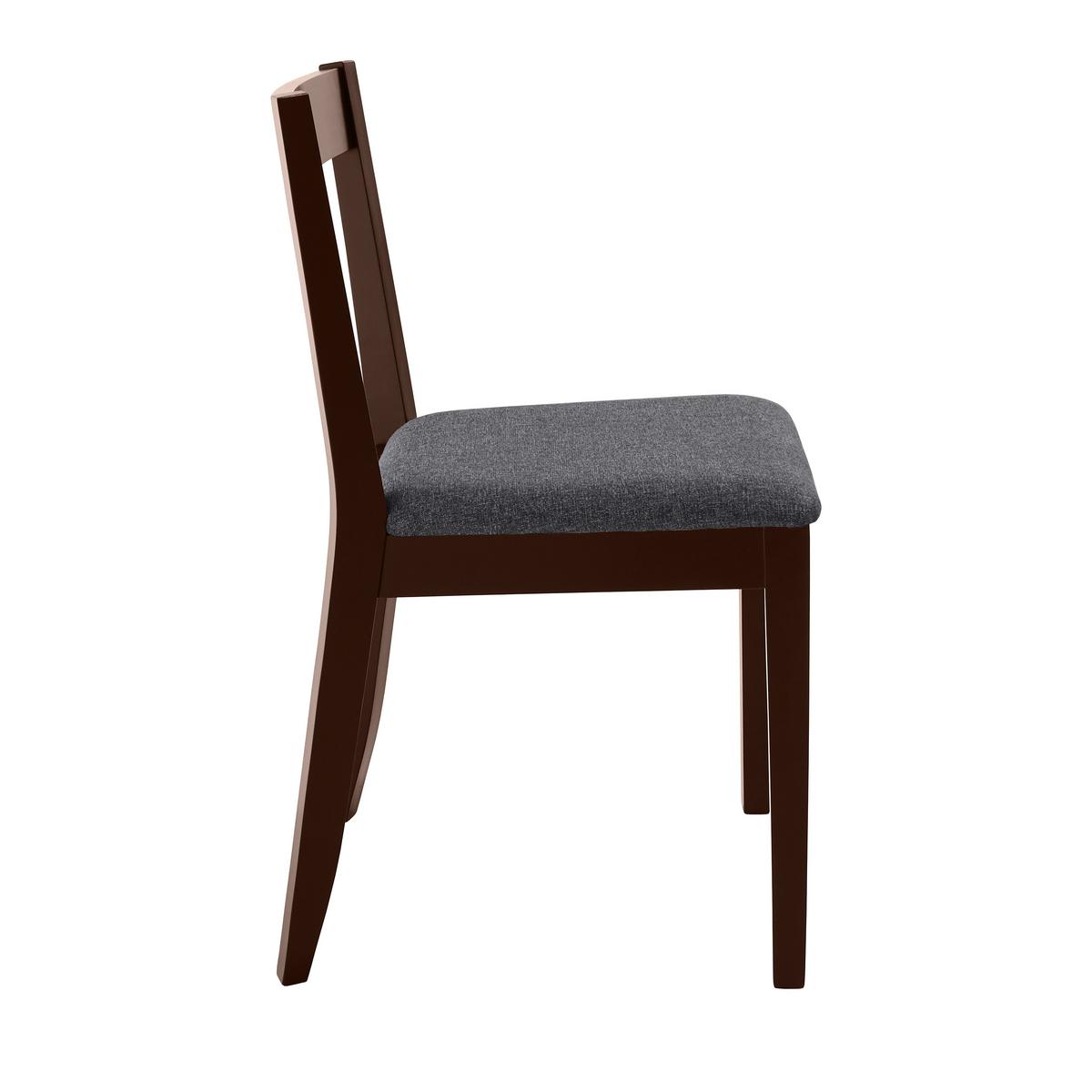 STUHL Moden mit wengefarbenen Holzbeinen, Polsterstuhl, Anthrazit - Wengefarben/Anthrazit, Holz (45/84/45cm) - Beautysofa
