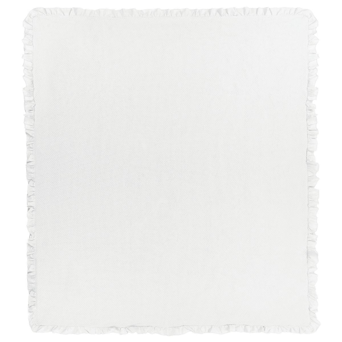 DECKE Weiß 200 x 220 cm Hatton - Weiß, Textil (200/220cm) - Beliani