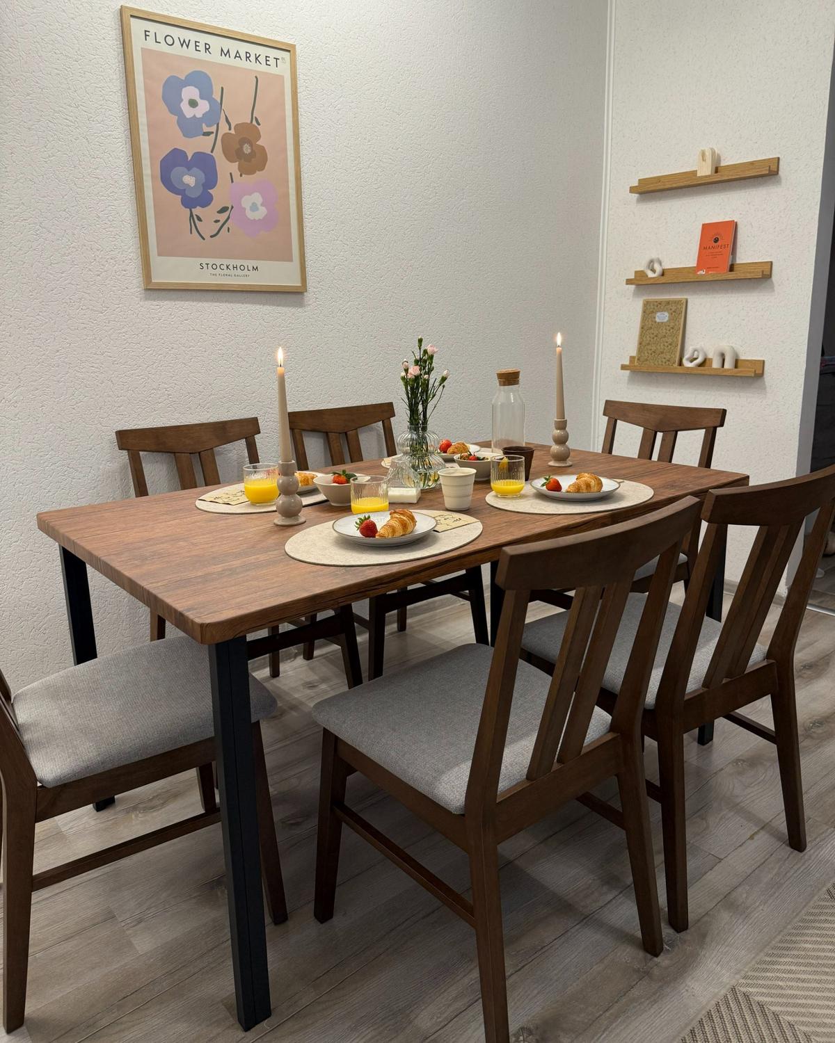 ESSZIMMERSTUHL 2er-Set Hellgrau Avalon - Hellgrau/Braun, Holz (47/86/58cm) - Beliani