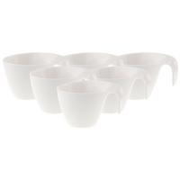 FRÜHSTÜCKSTASSEN Flow weiß 250 ml 6er Set - Weiß, Keramik (0.25L) - Villeroy & Boch