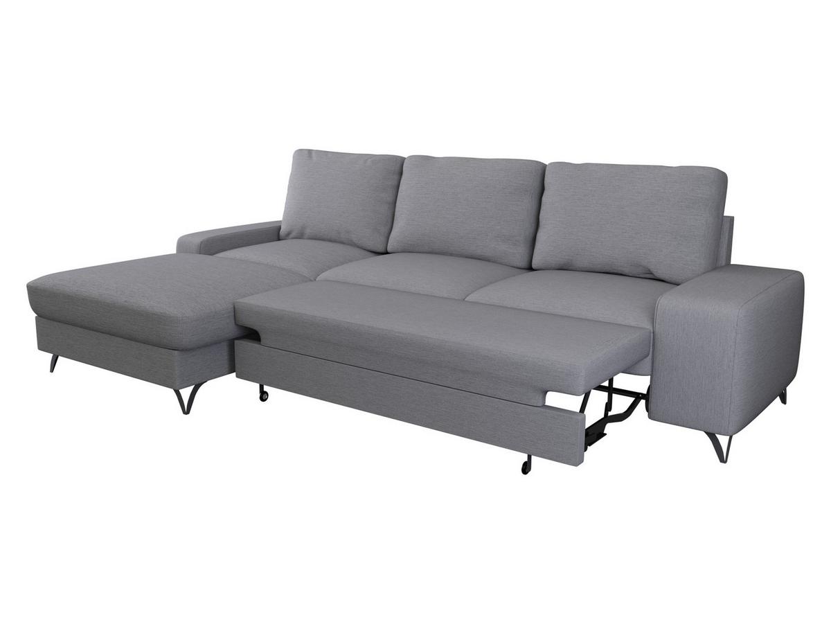 ECKSOFA Flavio, Seite: Rechts - L4+L2F+R1F - Beige/Schwarz, Holz/Textil (300/179cm) - MIRJAN24
