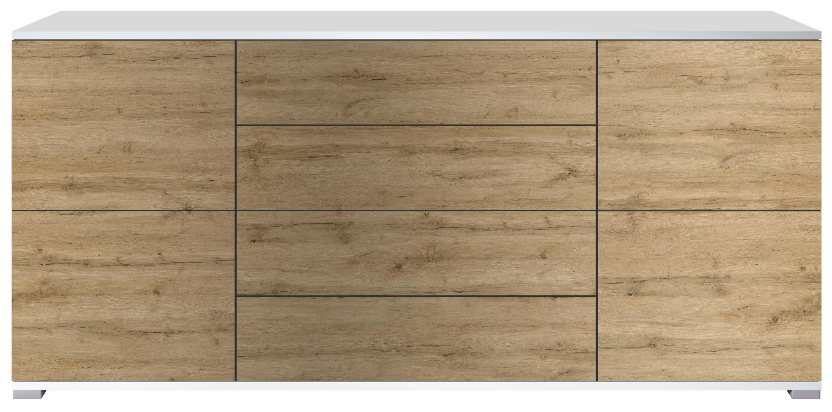 SIDEBOARD Rova Eiche Evoke - Eiche San Remo, Holzwerkstoff (166.5/75.5/35cm) - Vladon
