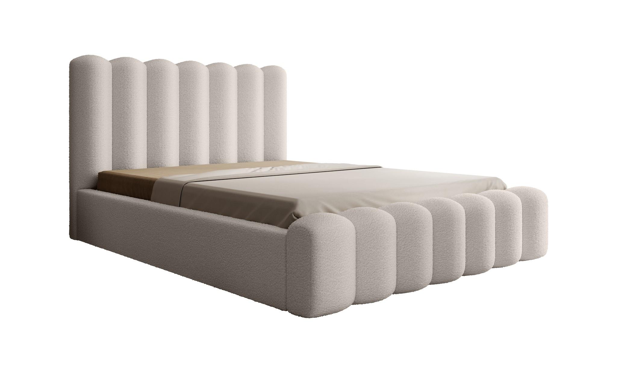 POLSTERBETT Macon In Euphoria - Creme, Holzwerkstoff/Textil (140/200cm) - Fun Möbel