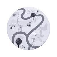 KINDERTEPPICH Waschbar, mit Reise-Motiv, Weiß, Ø 150 cm - Weiß, Textil (150/150cm) - KADIMA DESIGN