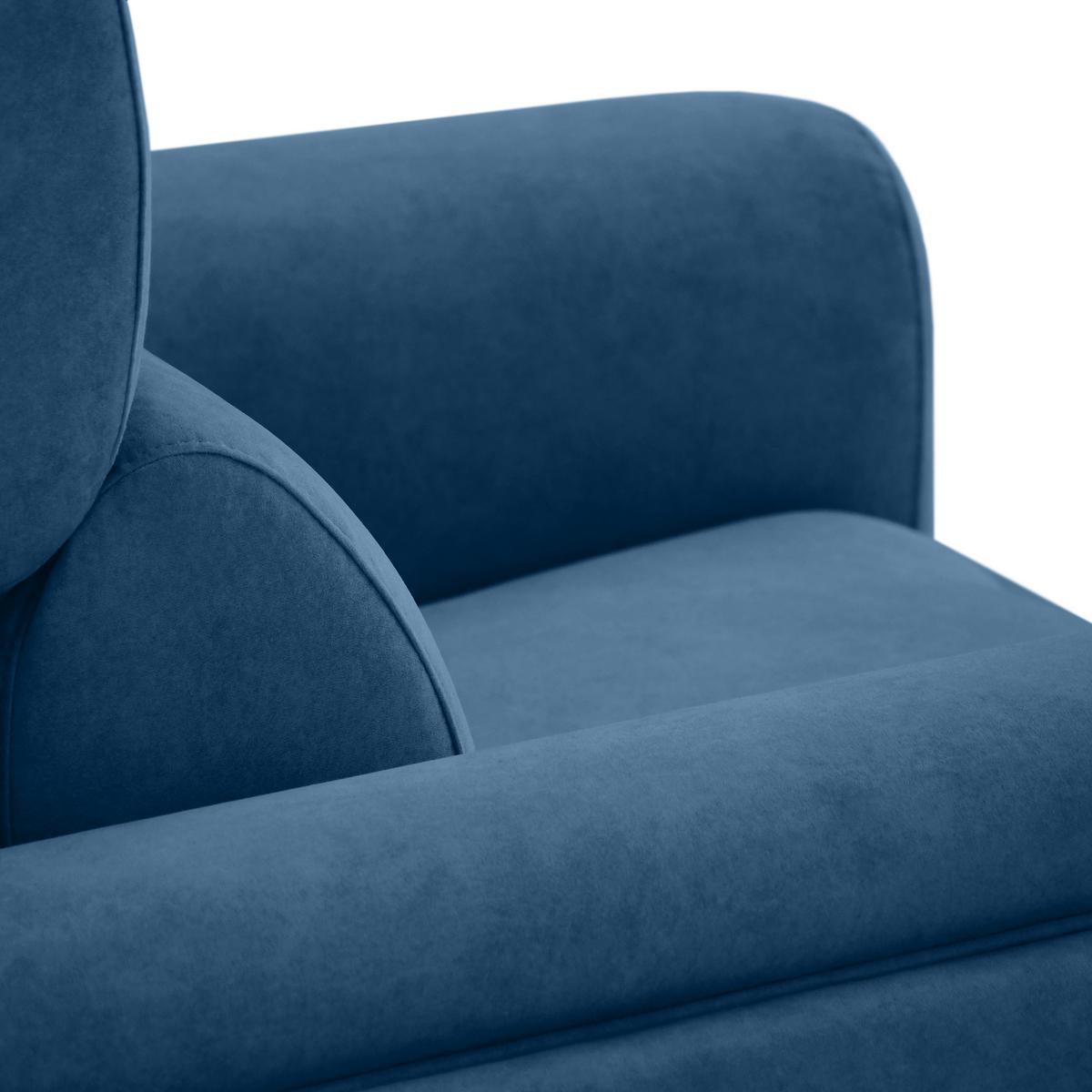 RELAXSESSEL Comfort, mit elektrischer Verstellung und verstellbarer Kopfstütze, Blau - Blau/Schwarz, Textil (103/97/102cm) - Beautysofa