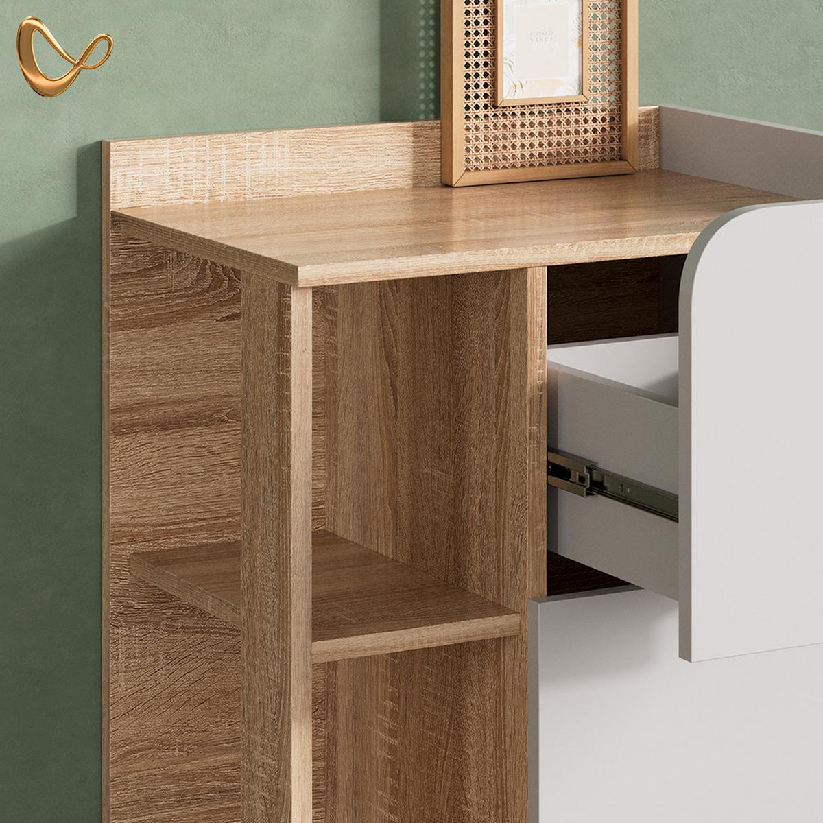 BADMÖBEL-SET Marano Sonoma/Weiß 6 Teile - Weiß/Sonoma Eiche, Holzwerkstoff (60/65/35cm) - Livinity®
