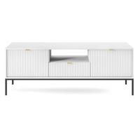 TV-SCHRANK Vellore Weiß 154 cm - Goldfarben/Schwarz, Holzwerkstoff/Metall (154/56/39cm) - Selsey
