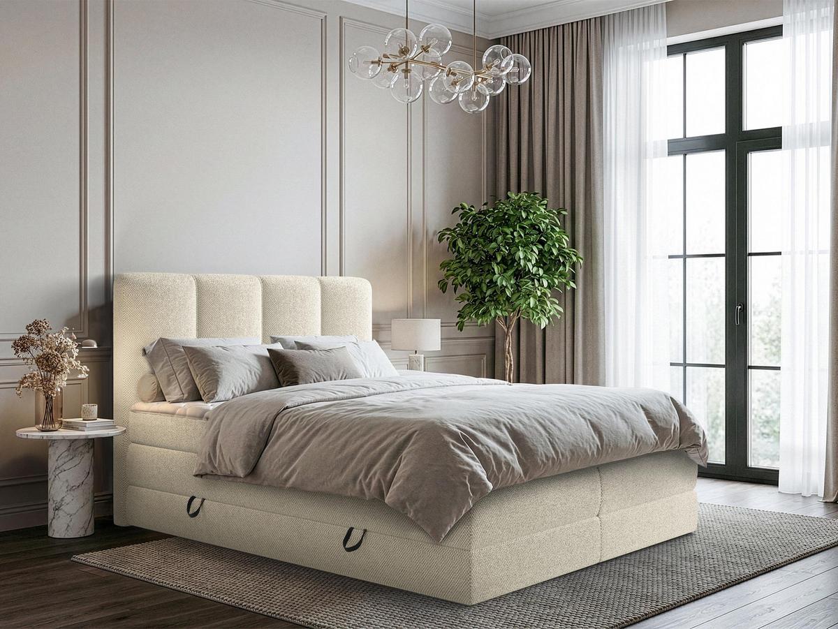 BOXSPRINGBETT Point - Hellgrau, Holz/Holzwerkstoff (180/200cm) - MIRJAN24