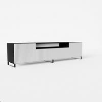 LOWBOARD VAREN 200/41/40 cm, Stand-TV-Schrank Anthrazit / Weiß - Anthrazit/Weiß, Holzwerkstoff (200/41/40cm) - MASSENO