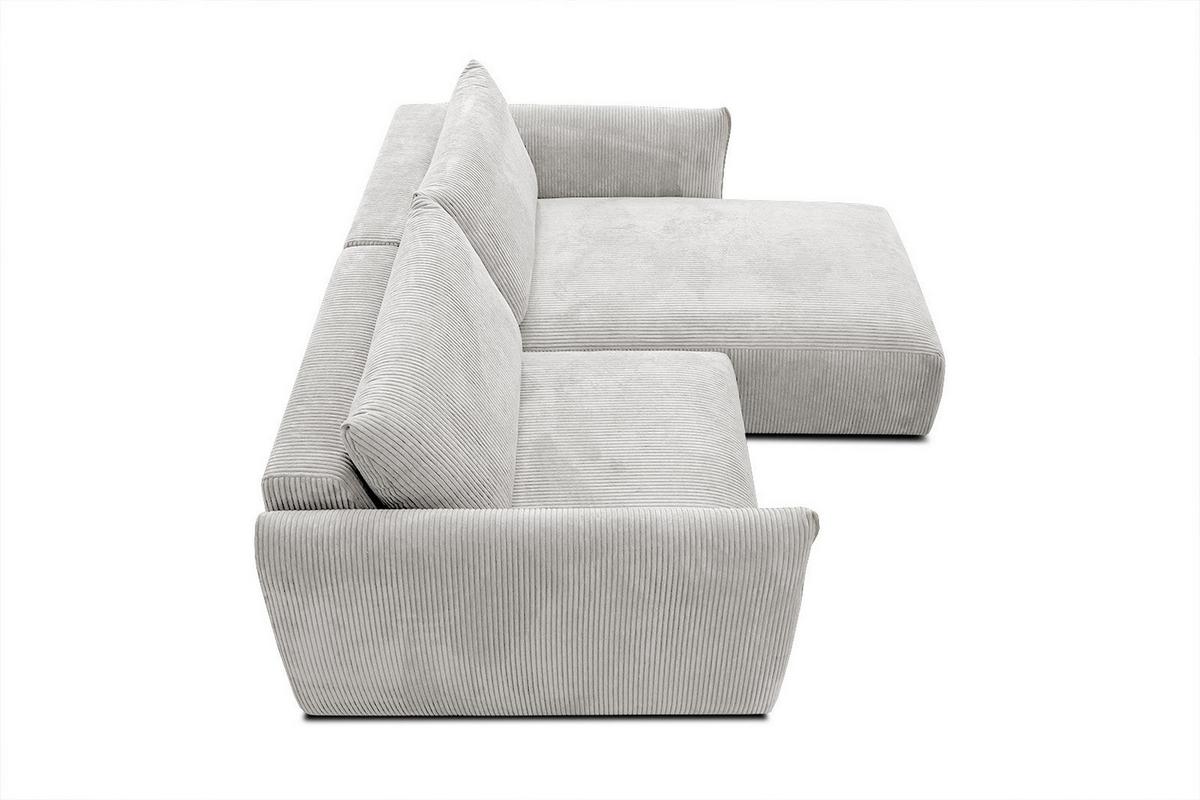 ECKSOFA TAUER 3-Sitzer, weiß - Schwarz/Weiß, Holzwerkstoff/Kunststoff (206/173cm) - Wozimo