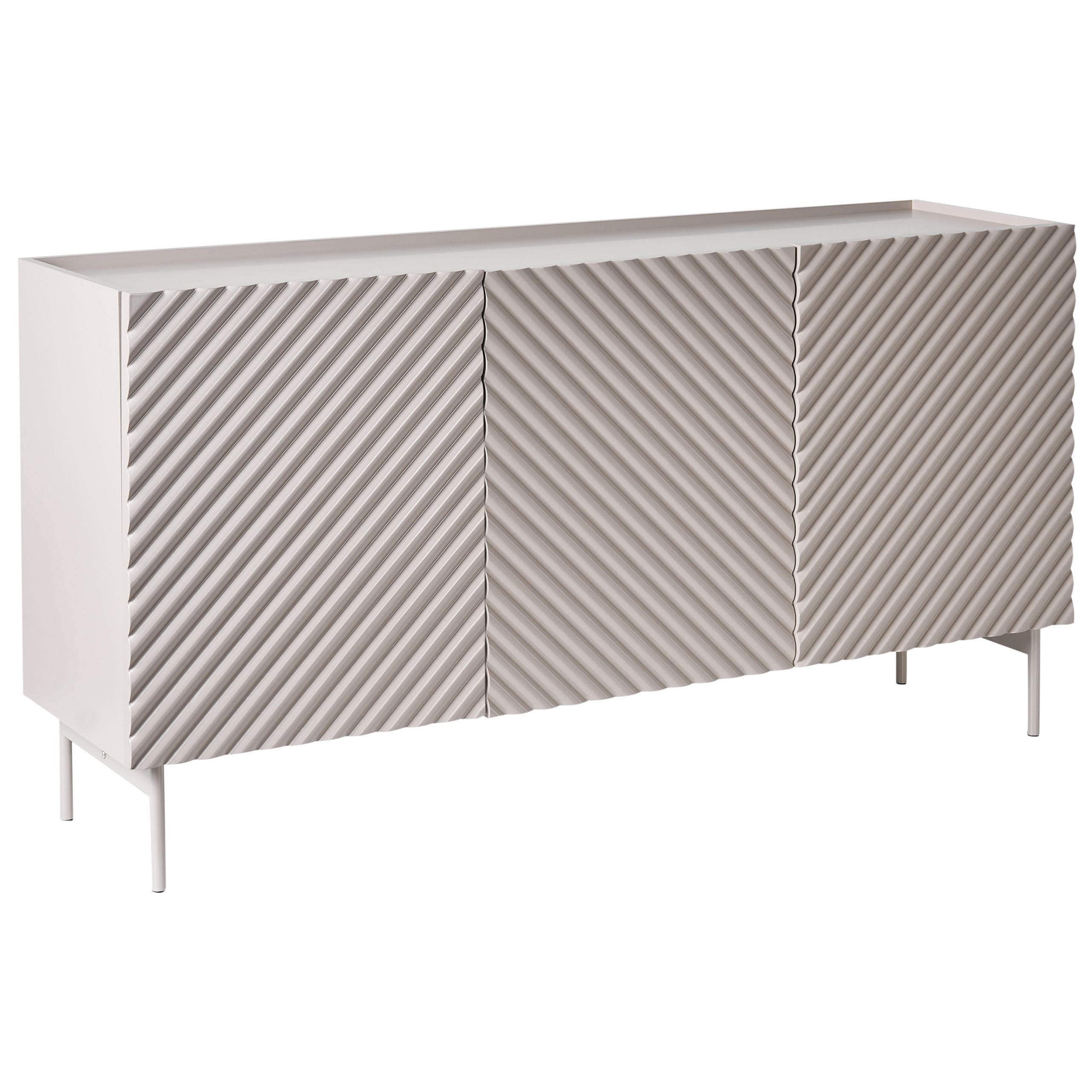 SIDEBOARD mit 3 Türen Hellbeige Yaraka - Beige, Holzwerkstoff (150/77/40cm) - Beliani