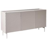 SIDEBOARD mit 3 Türen Hellbeige Yaraka - Beige, Holzwerkstoff (150/77/40cm) - Beliani