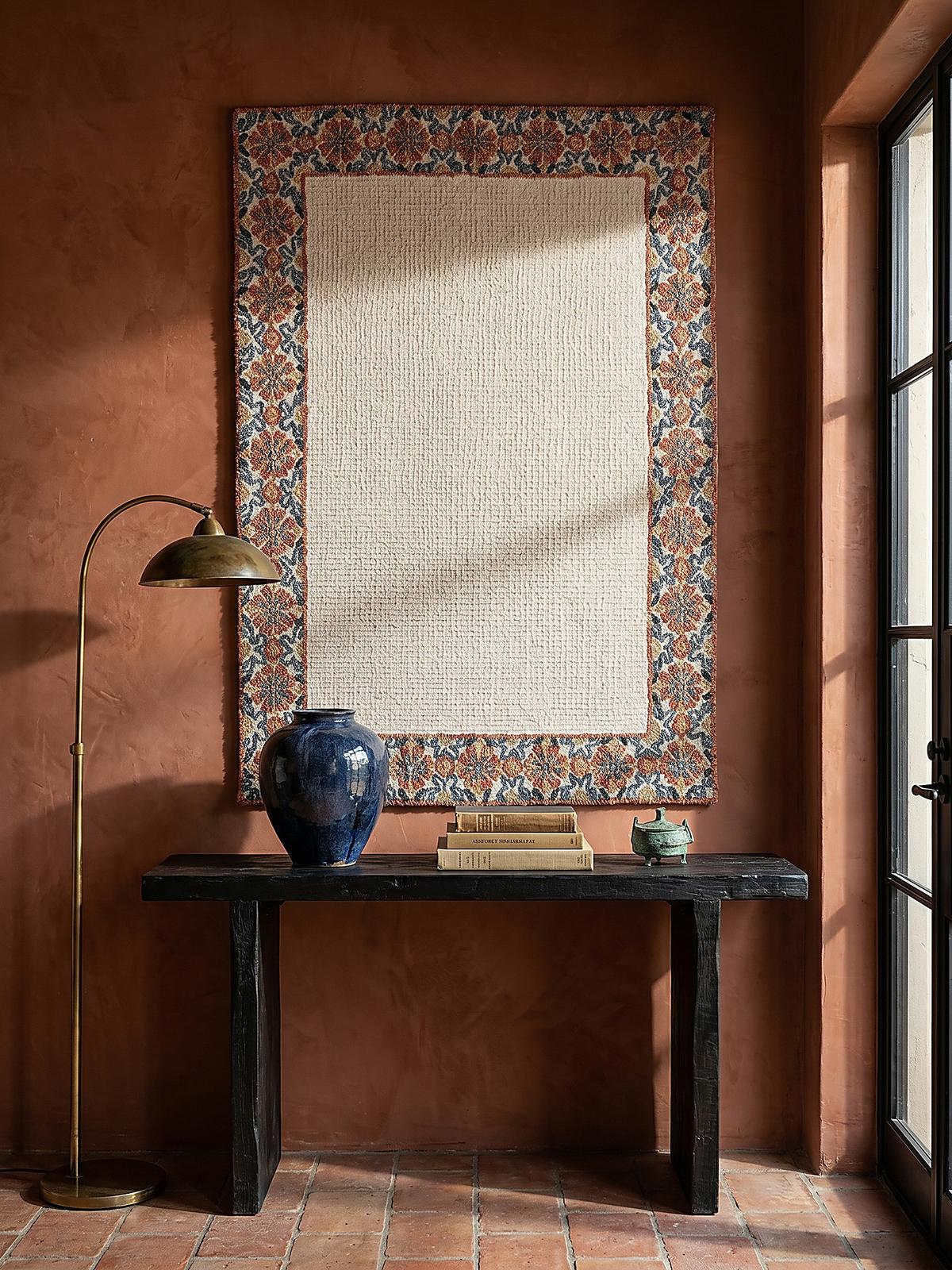 TEPPICH aus Wolle BROK in Rot, floral, 200 x 290 cm - Beige, Textil (200/290cm) - KADIMA DESIGN