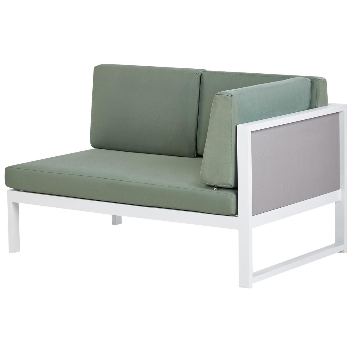 LOUNGE-SET Aluminium Grün Castella - Weiß/Grau, Metall - Beliani