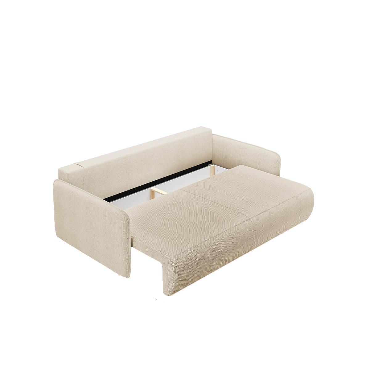 SOFA Claudio 3 Sitzplätze Beige - Beige, Holz (216/86/105cm) - Petits-meubles
