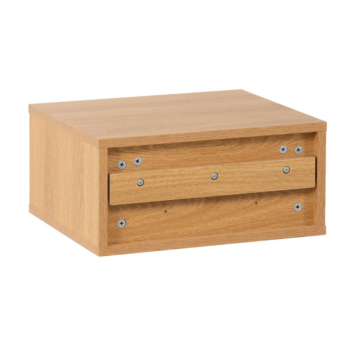 NACHTTISCH schwebender Auri Eichenfarbe - Honigeiche, Holzwerkstoff (40/19/35cm) - VS Venta-stock