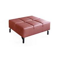 POLSTERHOCKER NELSON Rot Leder - Rot, Leder (107/43/71cm) - KAWOLA