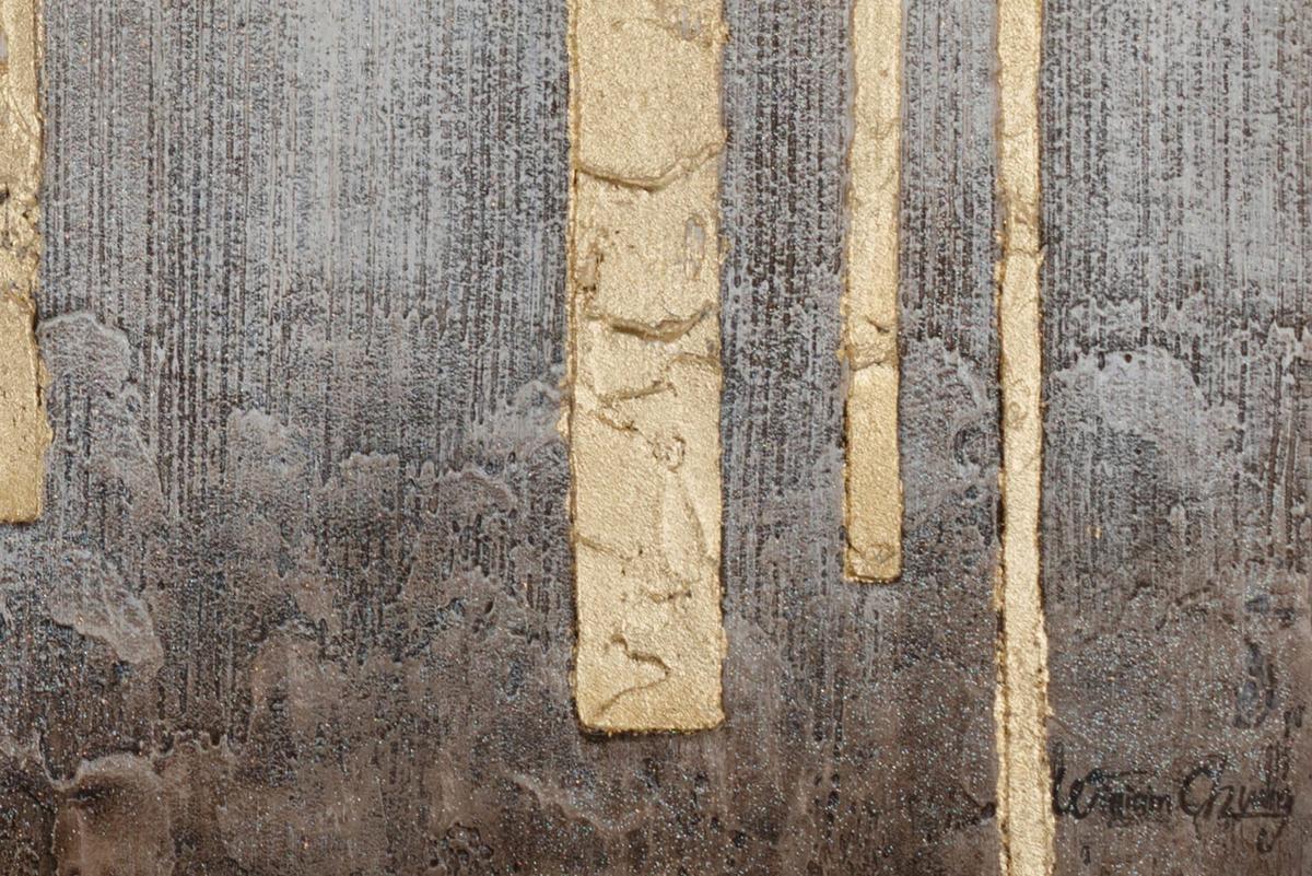 ACRYLBILD HANDGEMALT 120/60 cm - Grau, Holz/Textil (120/60cm) - KUNSTLOFT