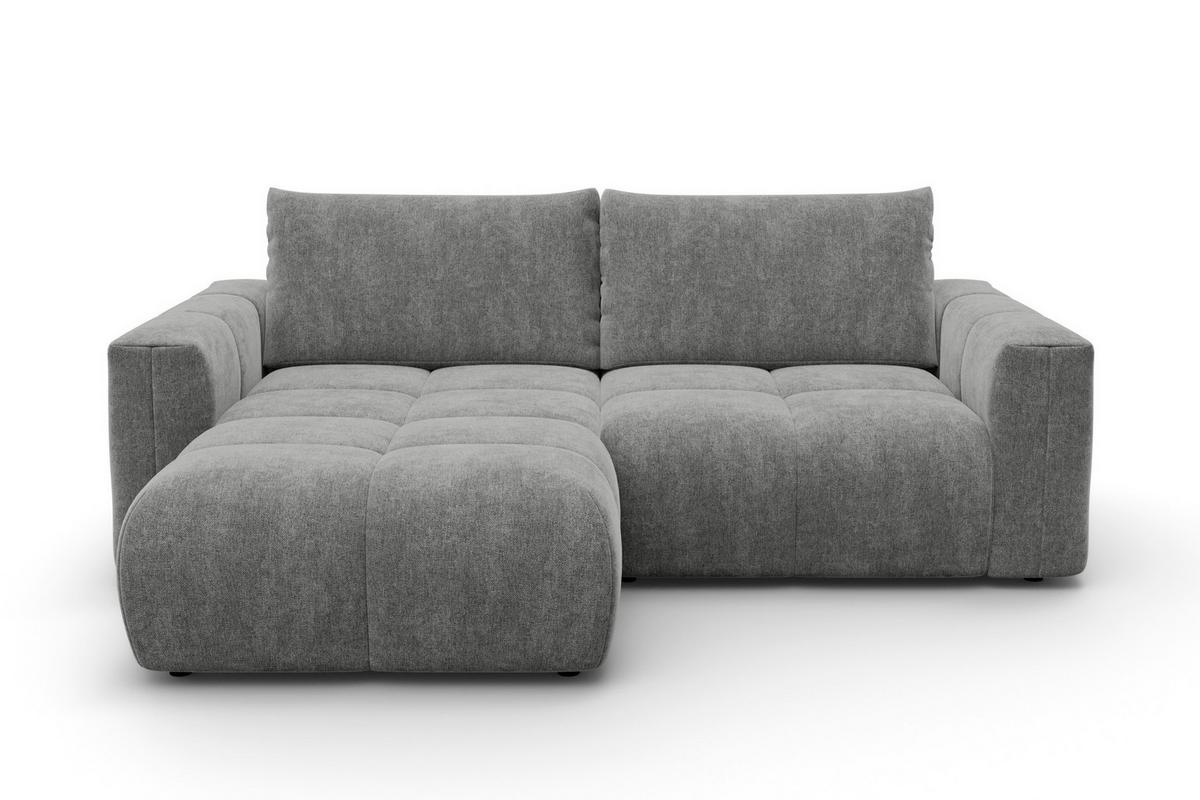 ECKSOFA VERONA 3-Sitzer links, Grau - Schwarz/Grau, Holz/Textil (224/173cm) - Courtois Laville