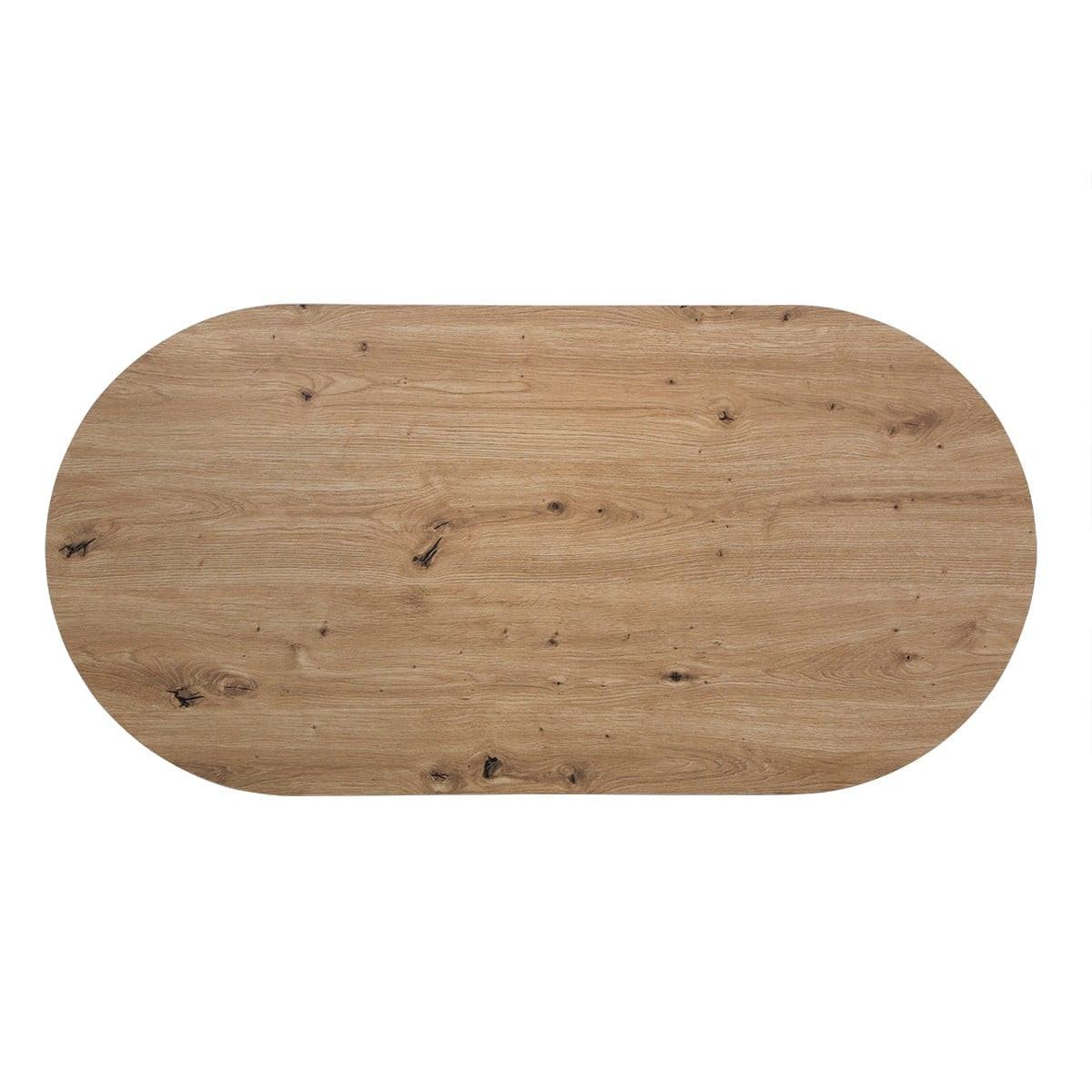 COUCHTISCH mit ovaler Tischplatte 40/72/120 cm - Eschefarben, Holzwerkstoff (66.2/60/40cm) - Calicosy