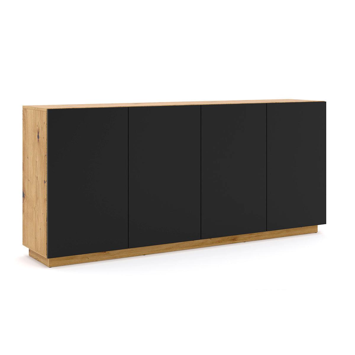 SIDEBOARD Aurus Holz und Schwarz - Schwarz, Holzwerkstoff (198/89/41cm) - Petits-meubles