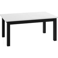 ESSTISCH Lindberg ausziehbar verlängerbar rechteckig, Weiß 120-160/70/77 cm - Schwarz/Weiß, Holz/Holzwerkstoff (70/160/76.5cm) - WFL GROUP