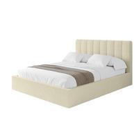 POLSTERBETT mit Bettkasten und Lattenrost, Boxbett ohne Matratze - STERA 160x200 Beige - Hellbraun, Holzwerkstoff/Textil (160/200cm) - ALTDECOR