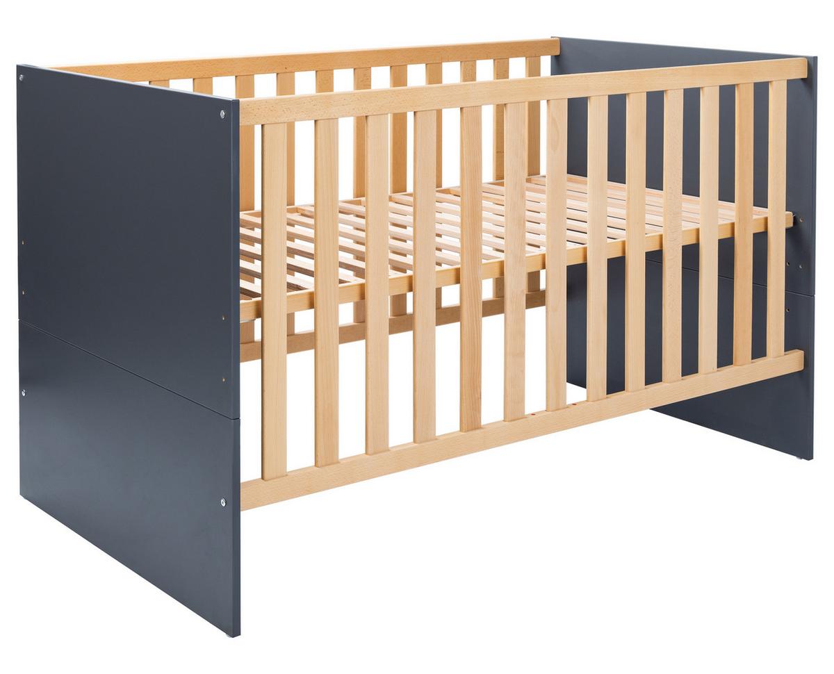 BABYZIMMER Mega-Set Alessio 7-tlg. - Anthrazit/Silberfarben, Holzwerkstoff/Kunststoff (1/1/1cm) - arthur berndt
