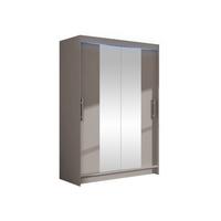 KLEIDERSCHRANK Miami II, mit RGB LED Beleuchtung - Kaschmir/Silberfarben, Holzwerkstoff/Kunststoff (120/200/58cm) - MIRJAN24