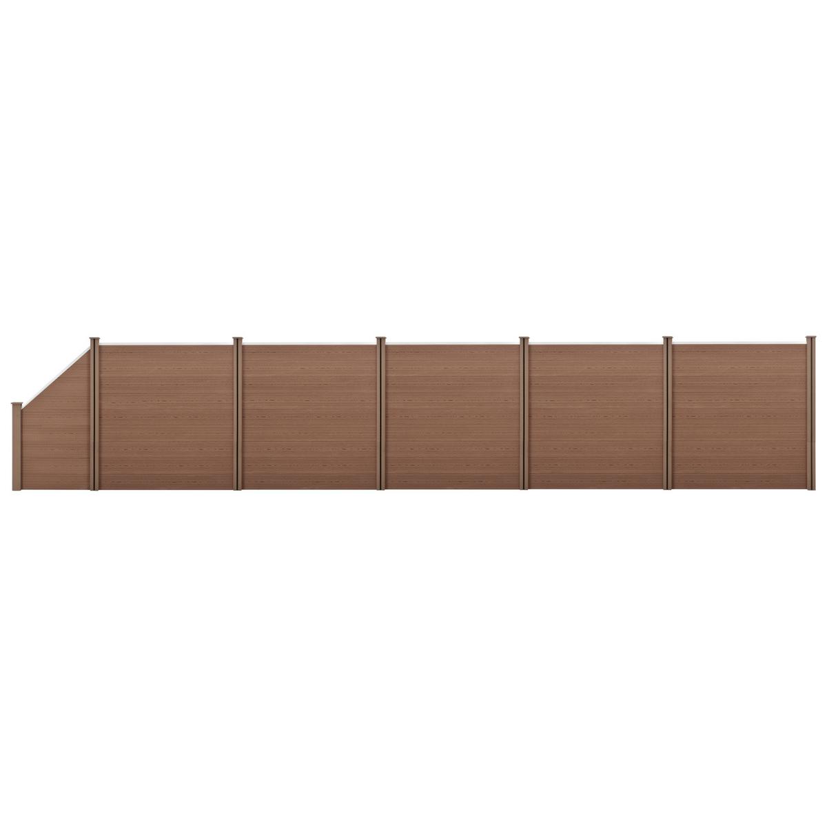 GARTENZAUN Schrägel - Braun, Kunststoff (973/183cm) - NEU.HOLZ