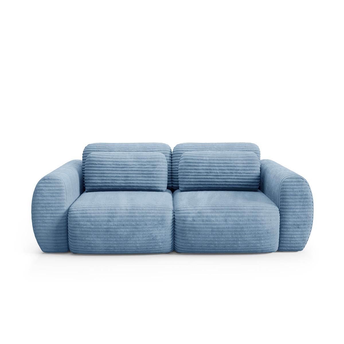 SOFA Camilla 3 Sitzplätze Hellblau - Blau, Holz (266/95/121cm) - Petits-meubles