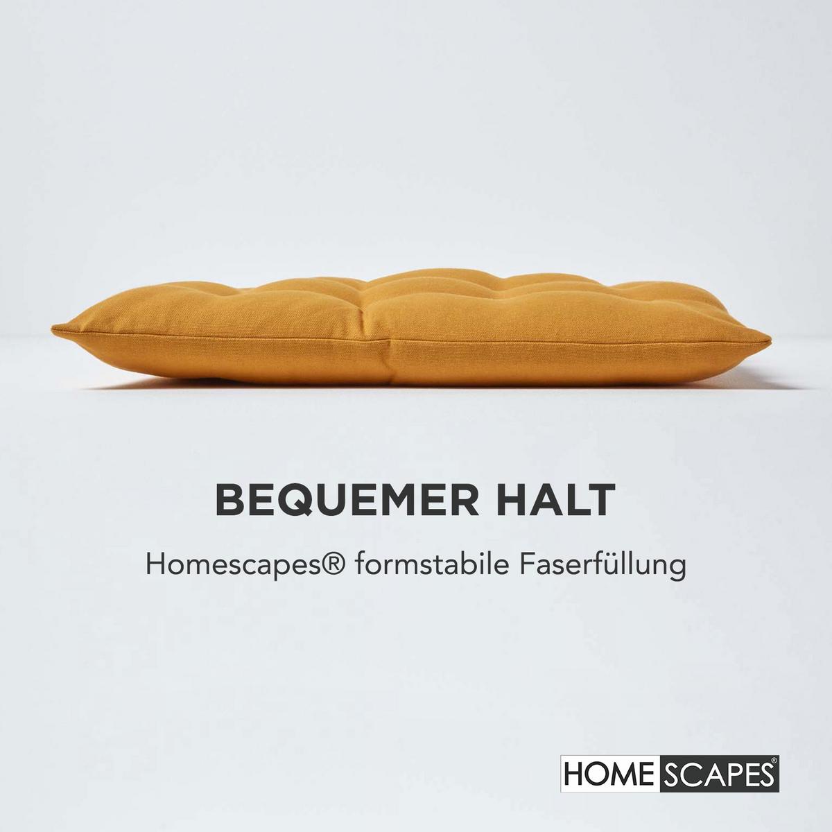 STUHLKISSEN senfgelb 40/40/6,5 cm - Dunkelgelb, Textil (40/40/6.5cm) - Homescapes