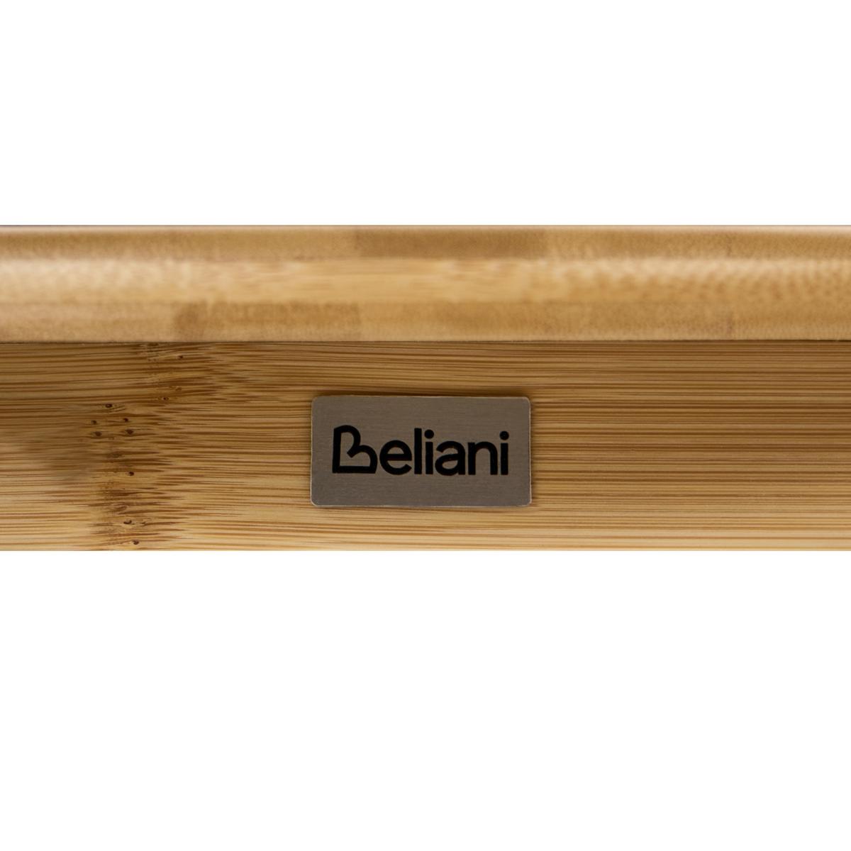 BARHOCKER 2er-Set Bambus Hellbraun Ancelle - Hellbraun/Braun, Holz (40/65/40cm) - Beliani