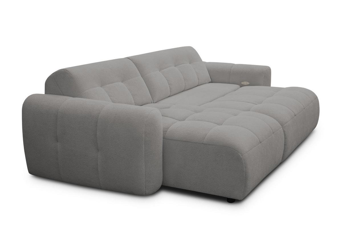 ECKSOFA LUMERO 4-Sitzer LINKS, taupe - Taupe/Schwarz, Holz/Textil (275/166cm) - Courtois Laville