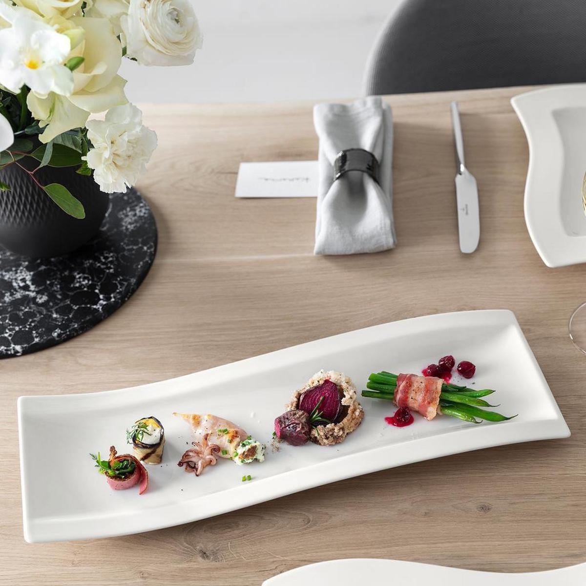 ANTIPASTITELLER NewWave weiß 42 x 15 cm - Weiß, Keramik (15/3.7/42cm) - Villeroy & Boch
