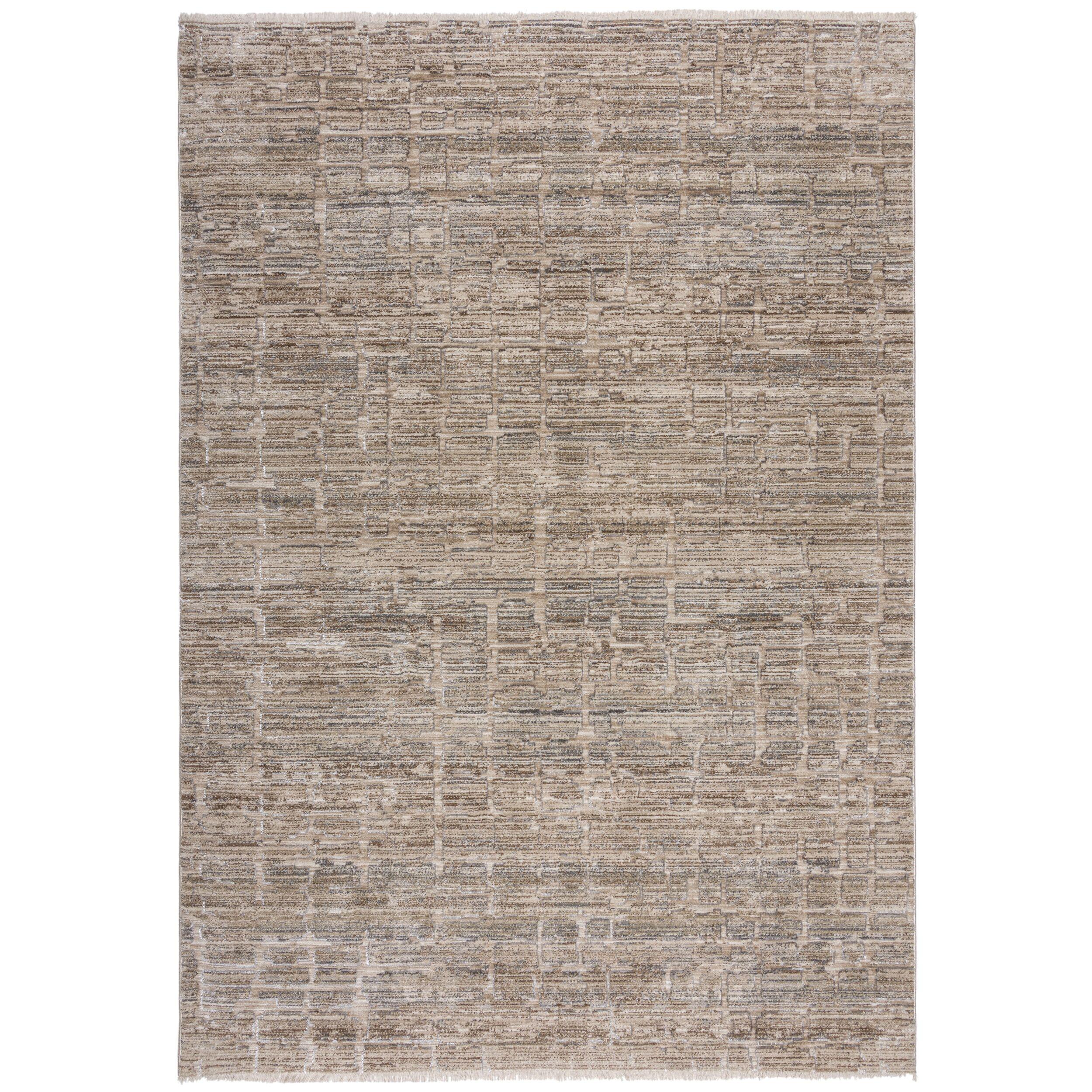 TEPPICH mit Fransen DALE, mit Struktur, Taupe, 120 x 170 cm - Braun, Textil (120/170cm) - KADIMA DESIGN