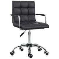 BÜROSTUHL Drehstuhl Rollhocker Drehhocker Arbeitshocker Stuhl Sessel Schwarz - Schwarz, Kunststoff (54/99/52.5cm) - HOMCOM