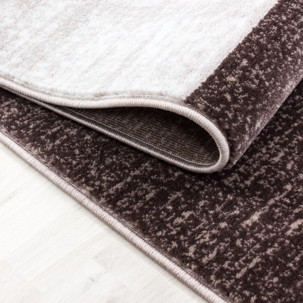 TEPPICH Kurzflor DRAU in Braun, abstrakt kariert, 140 x 200 cm - Braun, Textil (200/140cm) - KADIMA DESIGN