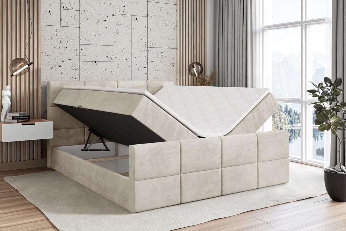 BOXBETT ARDENI-Z - 120x200 cm - H4 - Ecru - Ecru, Holzwerkstoff (120/200cm) - ALTDECOR