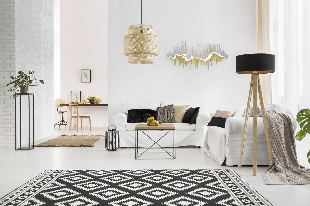 WANDDEKO Gold 107/53 cm - Silberfarben/Goldfarben, Metall (4.9/53/5cm) - KUNSTLOFT