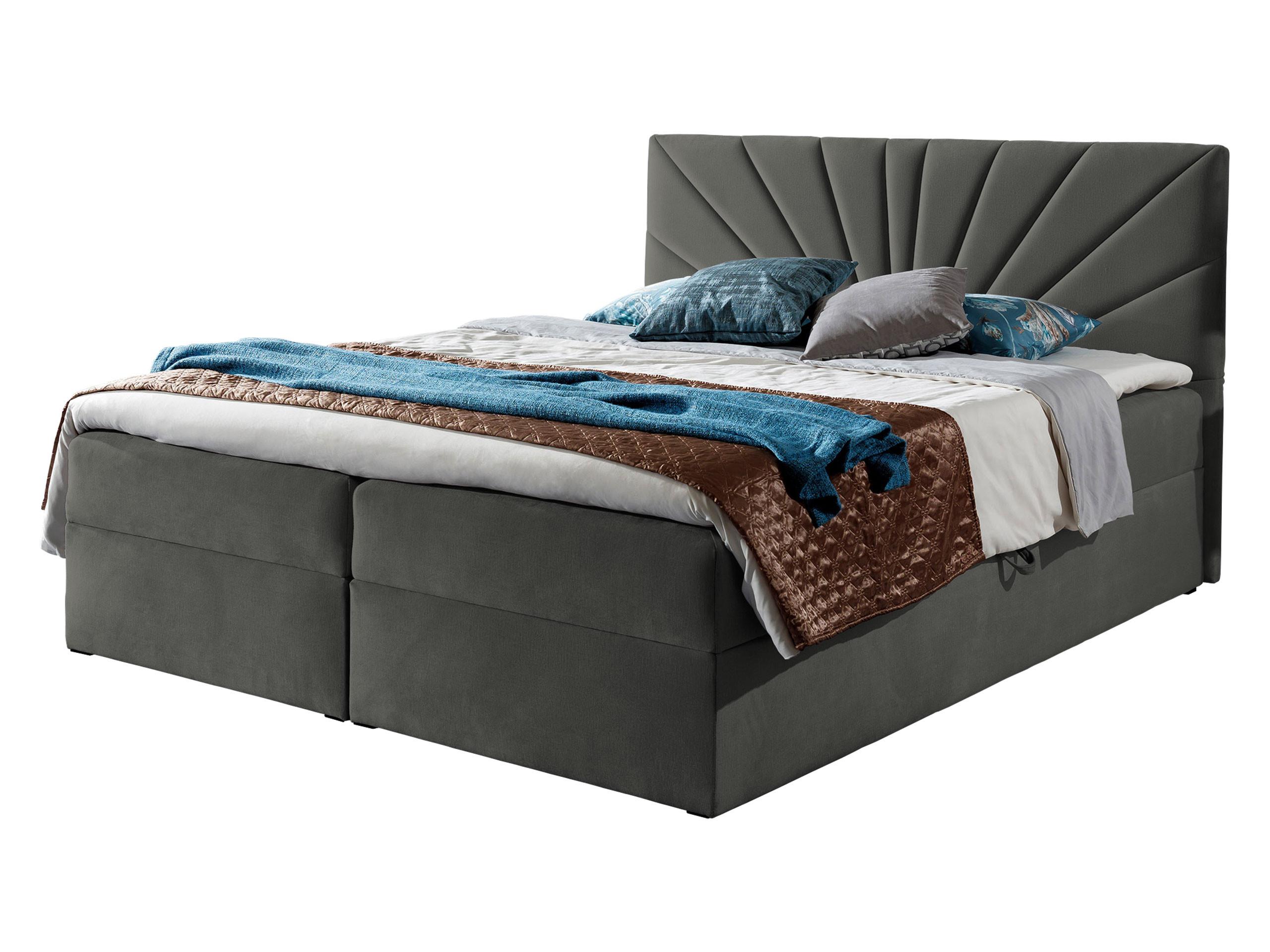 BOXBETT Top 4 - H3 - Grau, Holz (160/200cm) - MIRJAN24