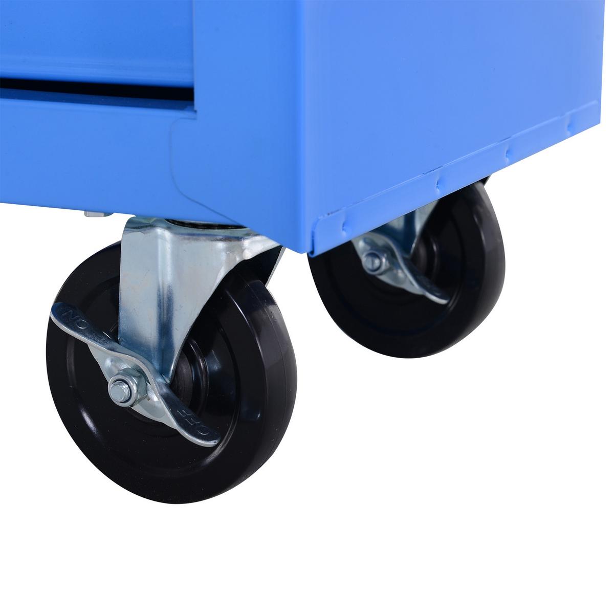 WERKZEUGWAGEN Stahl Blau - Blau, Metall (33/77/675cm) - HOMCOM