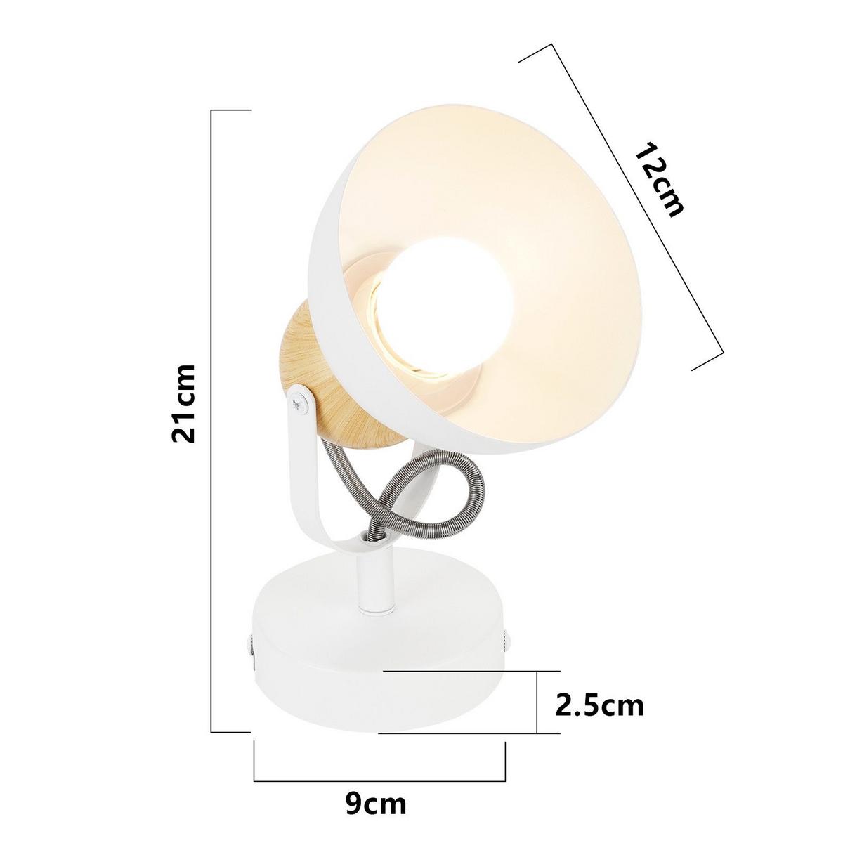 DECKENSTRAHLER Forrester 1-flammig 18/12/15 cm - Weiß, Metall (18/12/15cm) - Nettlife