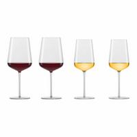 CHARDONNAY UND BORDEAUX WEINGLÄSER Vervino transparent 4er Set - Transparent, Glas - Zwiesel Glas