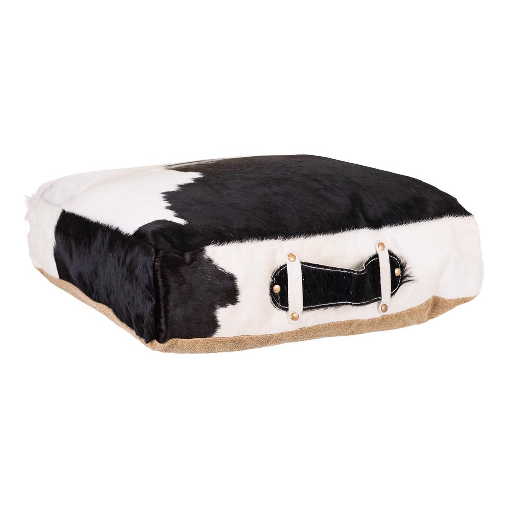DEKORATIONSSTÜCK, schwarz, 48x10cm - Multicolor, Fell (48/48/10cm) - Wanderlust
