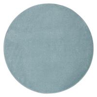 KURZFLORTEPPICH Waschbar, einfarbig, Türkis, Ø 160 cm - Blau, Textil (160/160cm) - KADIMA DESIGN