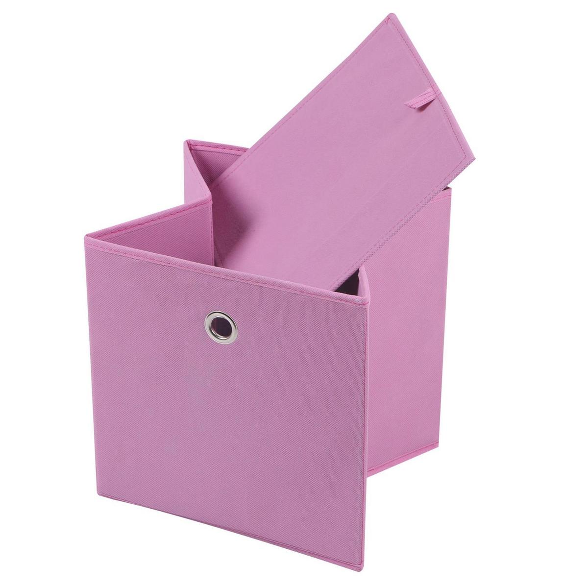 FALTBOX ELA 2er-Set rosa - Rosa, Textil (27/27/27cm) - IDIMEX